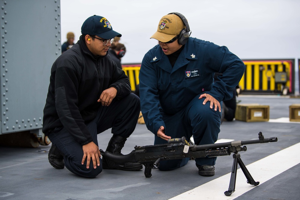 Live-fire Exercise Aboard USS Zumwalt