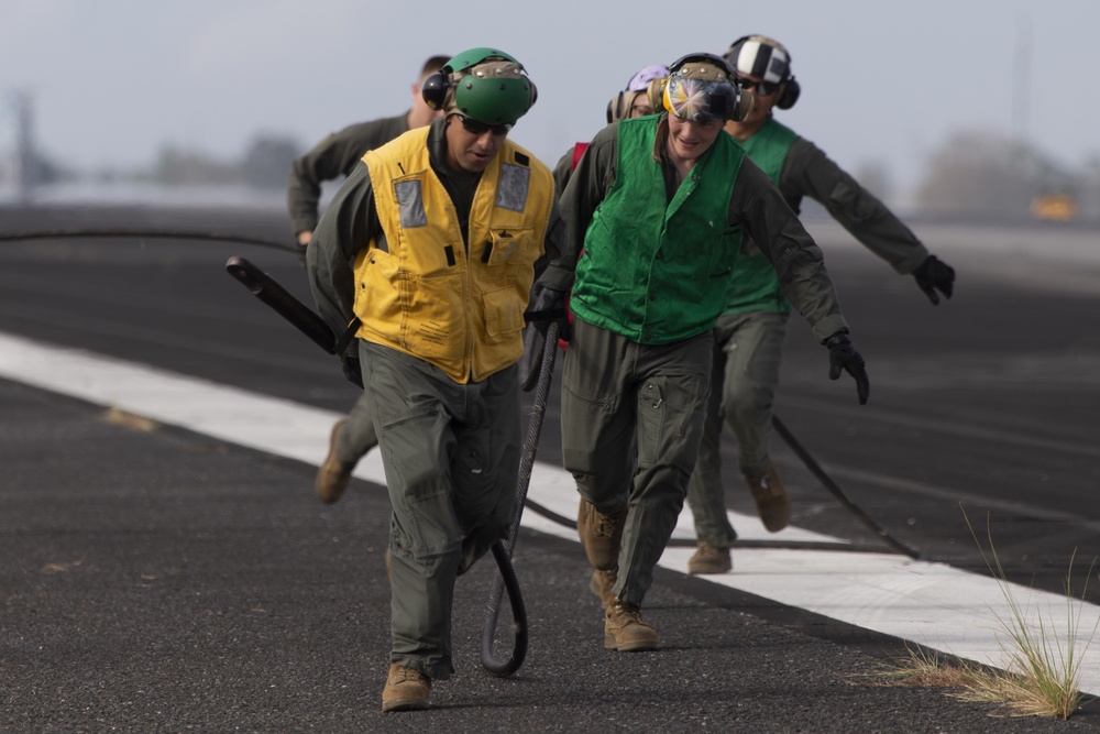 Balikatan 19: Expeditionary Airfield Technicians Test Arresting Gear