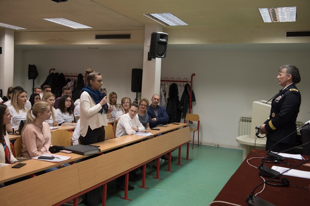 NHQSa Commander speaks with law students