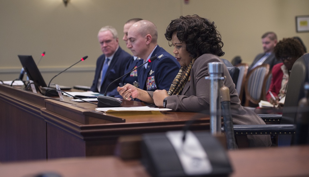 JBA commander, command chief speak to state assembly on military spouse reciprocity
