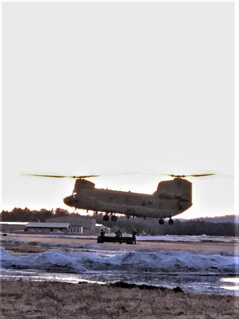 Chinook helicopter, crew, students combined for sling-load training supporting 89B course