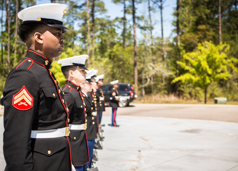 MARFORRES performs military honors