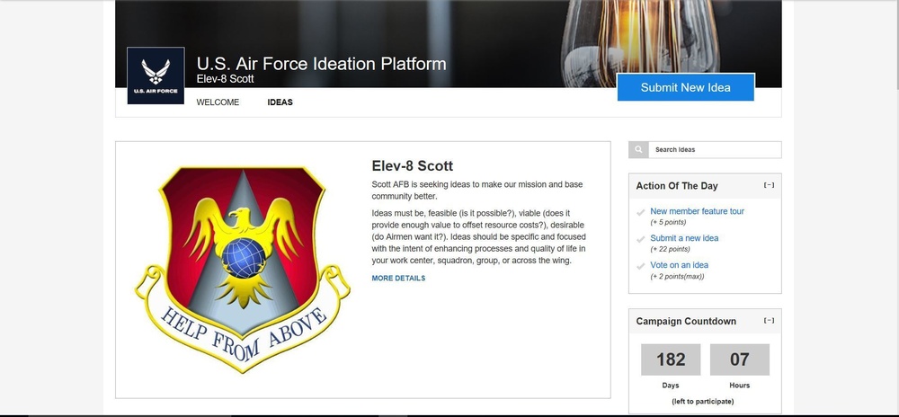 New web tool lets Scott Airmen Elev-8 their ideas