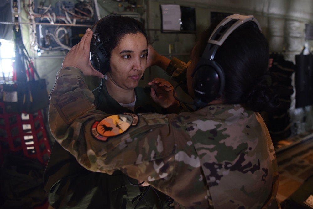 Royal Moroccan medical personnel, 86th AES practice patient care