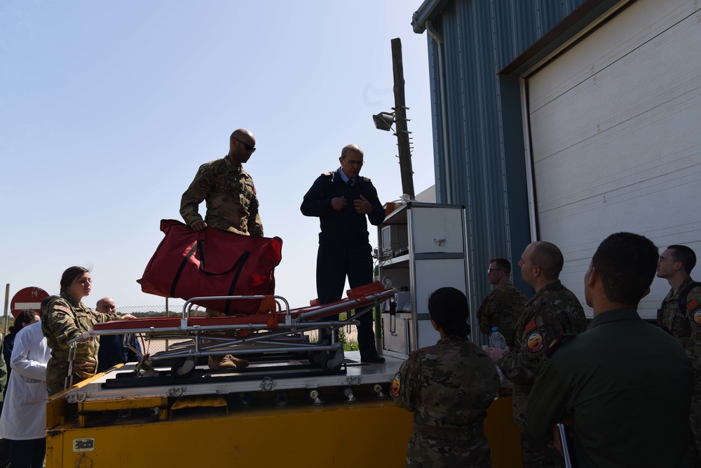 Royal Moroccan medical personnel, 86th AES practice patient care