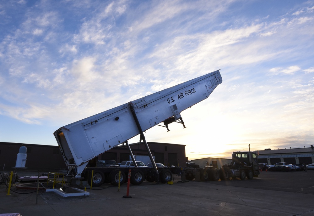 Rise &amp; Shine: Team Minot Airmen test ICBM rocket loading system