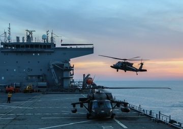 U.S. Army conducts deck landing qualifications in Arabian Gulf