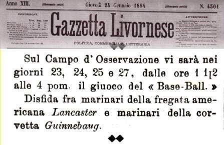 Italian American Baseball game in 1884