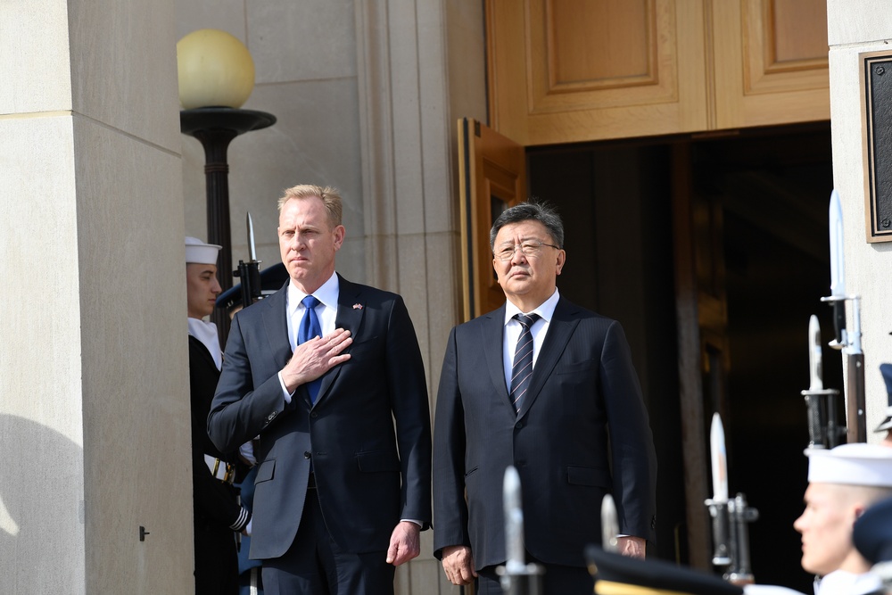 Armed Forces Full Honor Cordon in honor the Minister of Defence for Mongolia