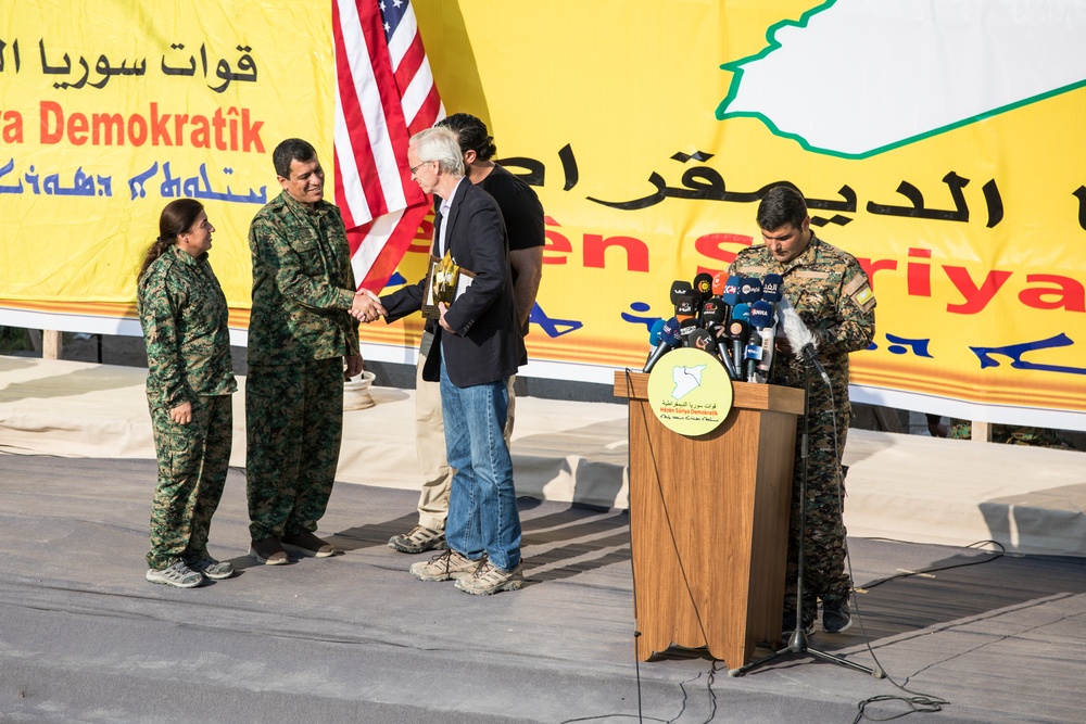 Syrian Democratic Forces Celebrate End of ISIS's So-Called Physical Caliphate