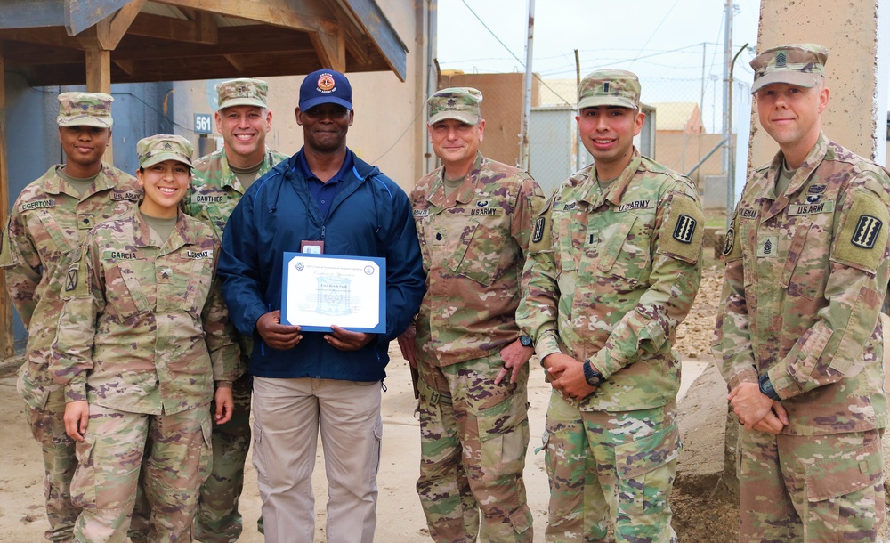 Task Force Cavalier Signal Certificate of Appreciation Presentation