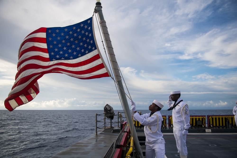 USS Zumwalt performs Burial at Sea