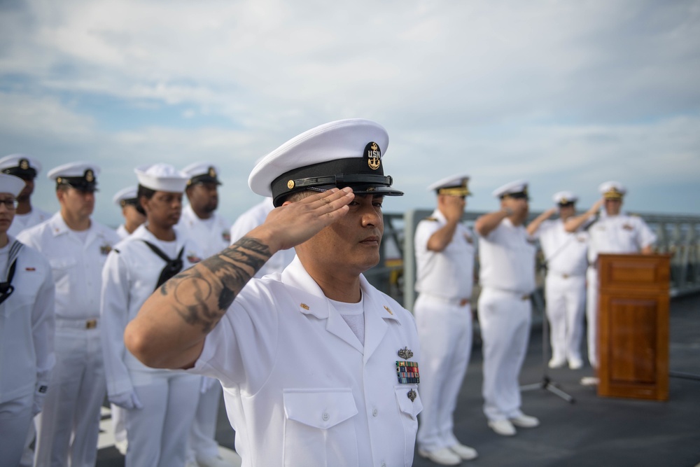 USS Zumwalt performs Burial at Sea