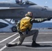 F/A-18E Super Hornet launches from the USS Harry S. Truman