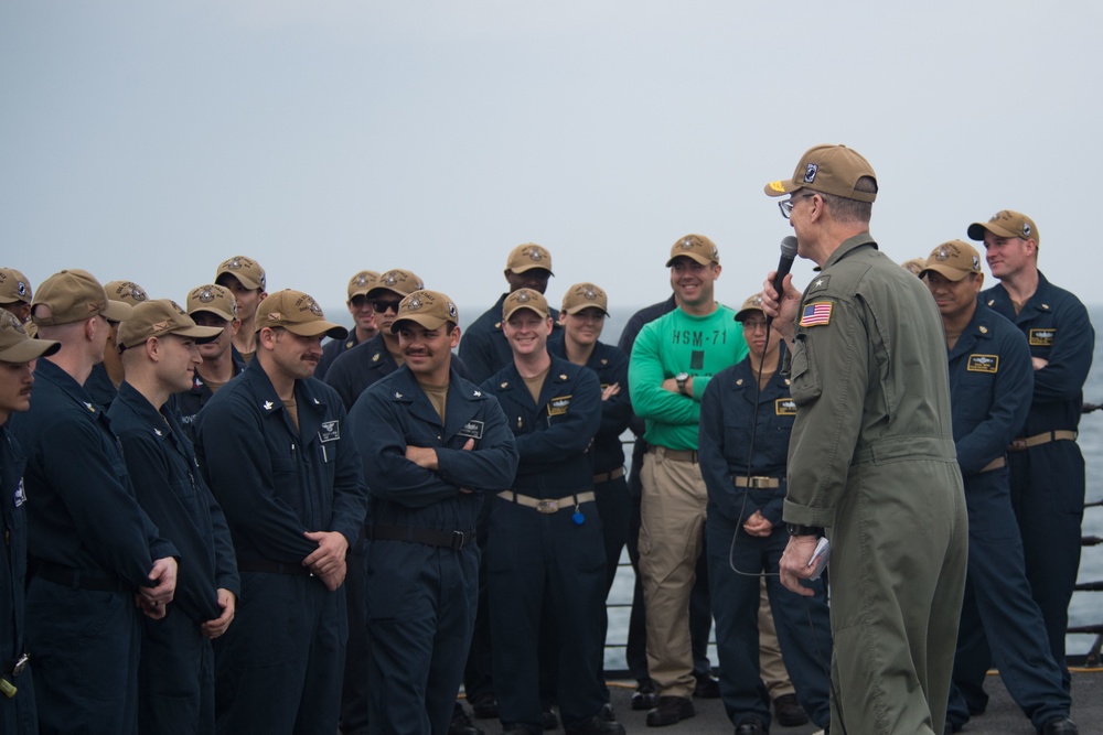 U.S. Navy Rear Admiral Visits USS Stockdale