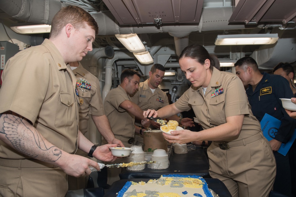 USS Stockdale celebrates 126th chief petty officer birthday