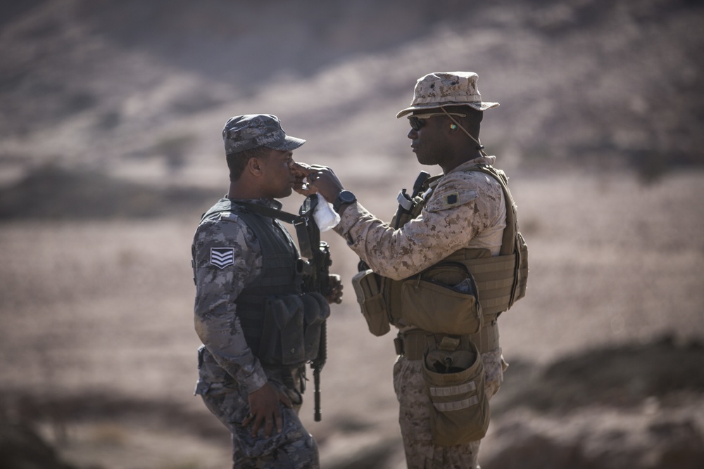 FASTCENT Marines participate in a subject matter expert exchange with Jordanian Marines