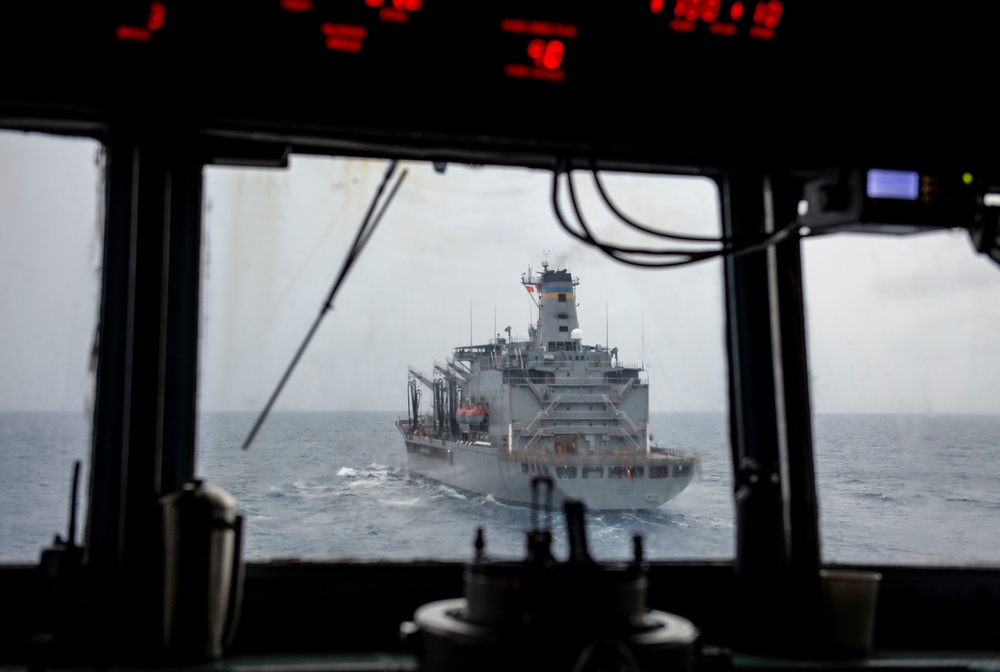 USS Preble performs underway replenishment