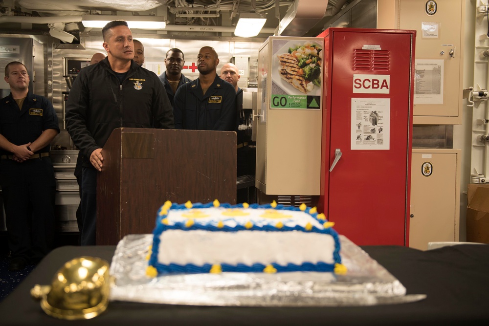 126th chief petty officer birthday aboard USS Spruance