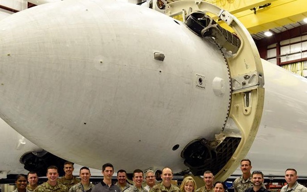 45th SW visits Falcon Heavy boosters