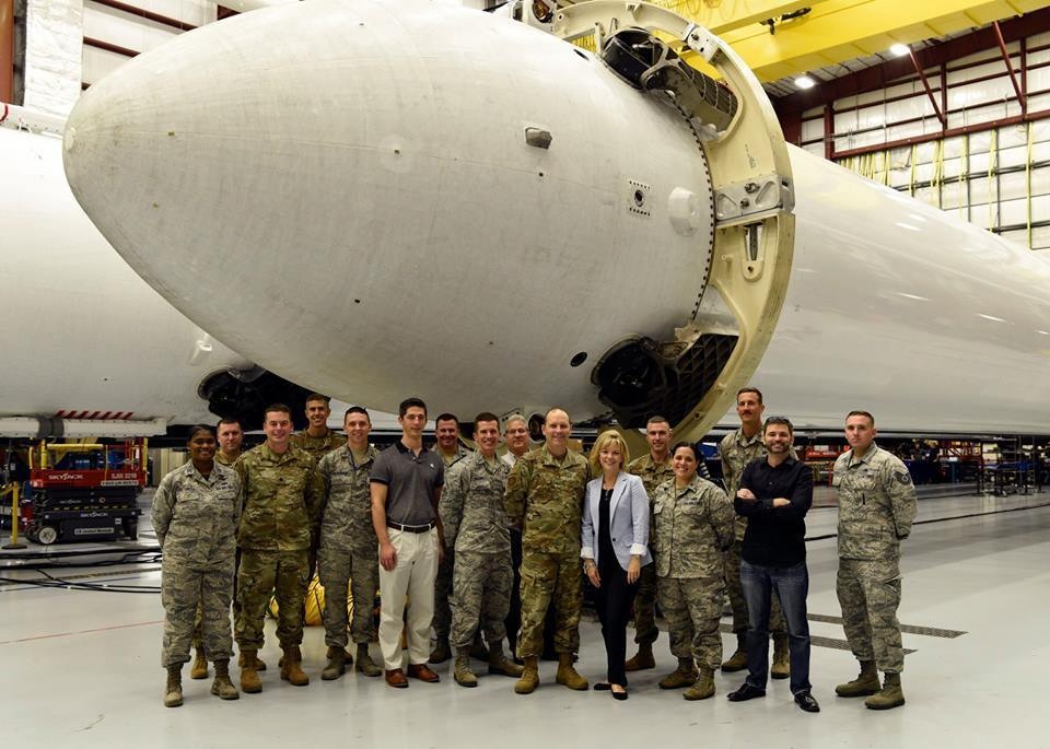 45th SW visits Falcon Heavy boosters