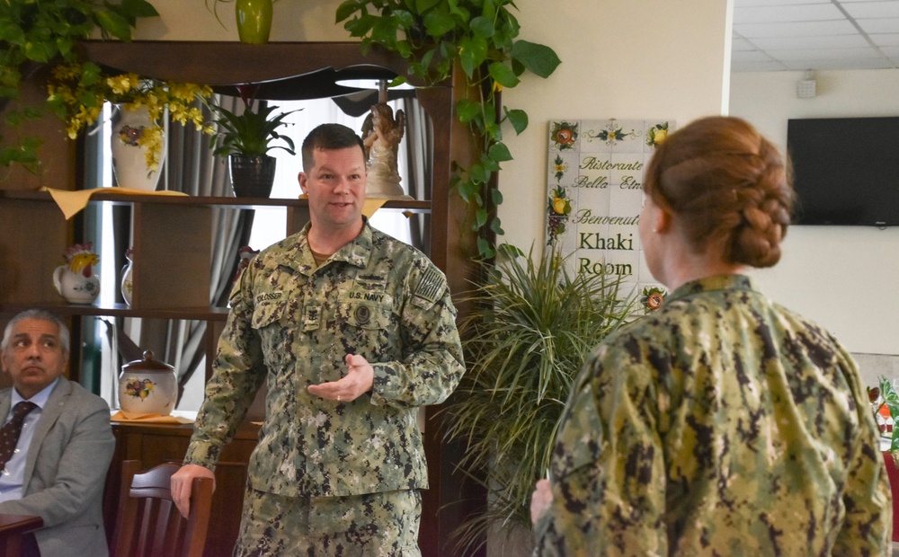 NAVSUP commander wraps tour of fleet logistics center in Italy