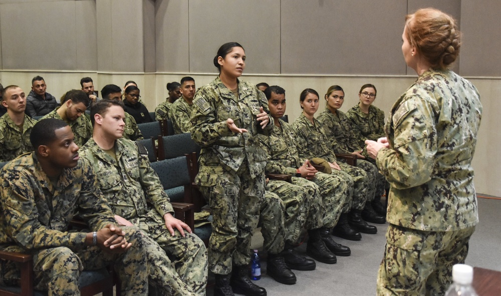 NAVSUP commander wraps tour of fleet logistics center in Italy