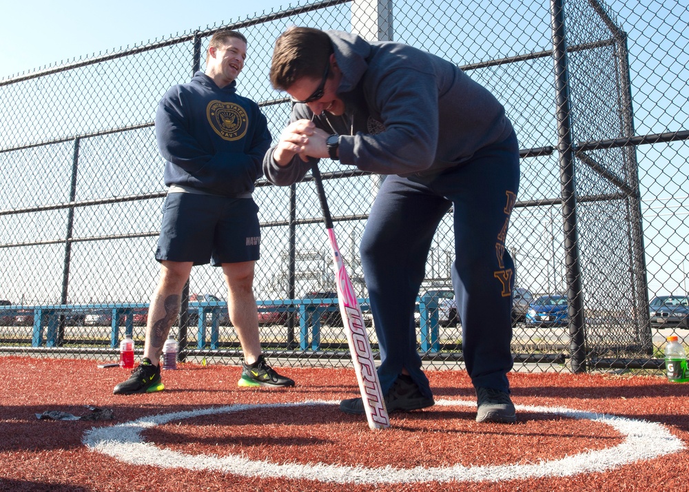 Navy Chiefs participate in a Goat Locker Challenge at Naval Station Norfolk