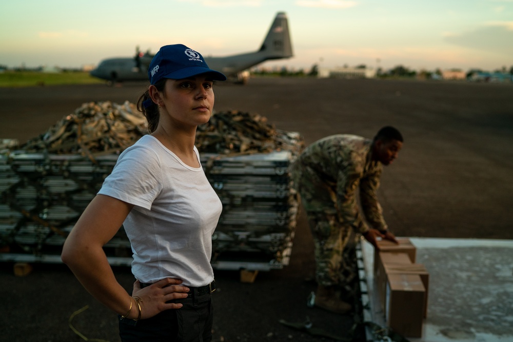 U.S. Military Prepares Humanitarian Aid For Transport In Mozambique