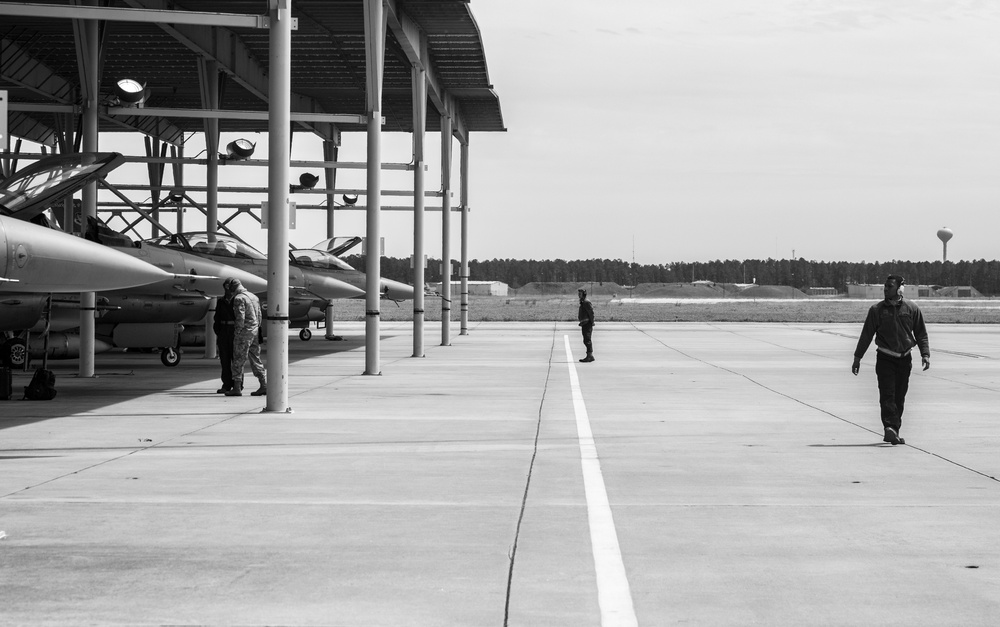 Shaw AFB flightline operations