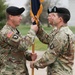 LTC Tracy passes the guidon to CSM Pleskach.