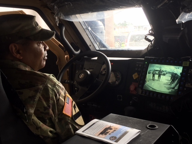 U.S. Army Deputy Chief of Staff G4, Lt. Gen. Aundre Piggee observes the JLTV fielding process as part of his visit to Fort Stewart Ga..