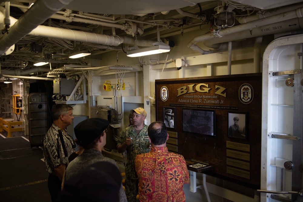 USS Zumwalt Gives Tours in Pearl Harbor