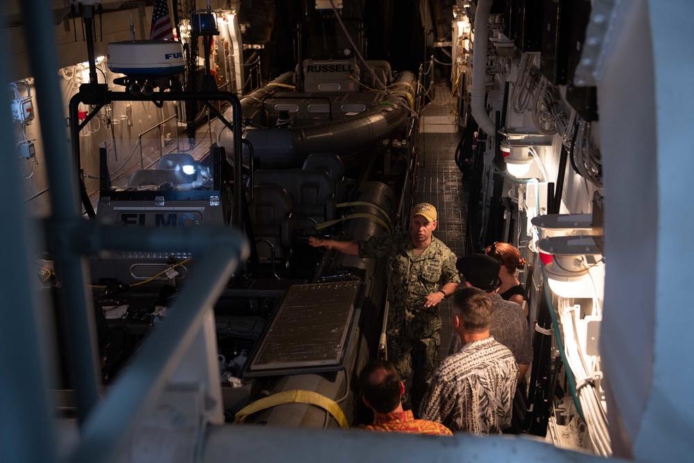 USS Zumwalt Gives Tours in Pearl Harbor