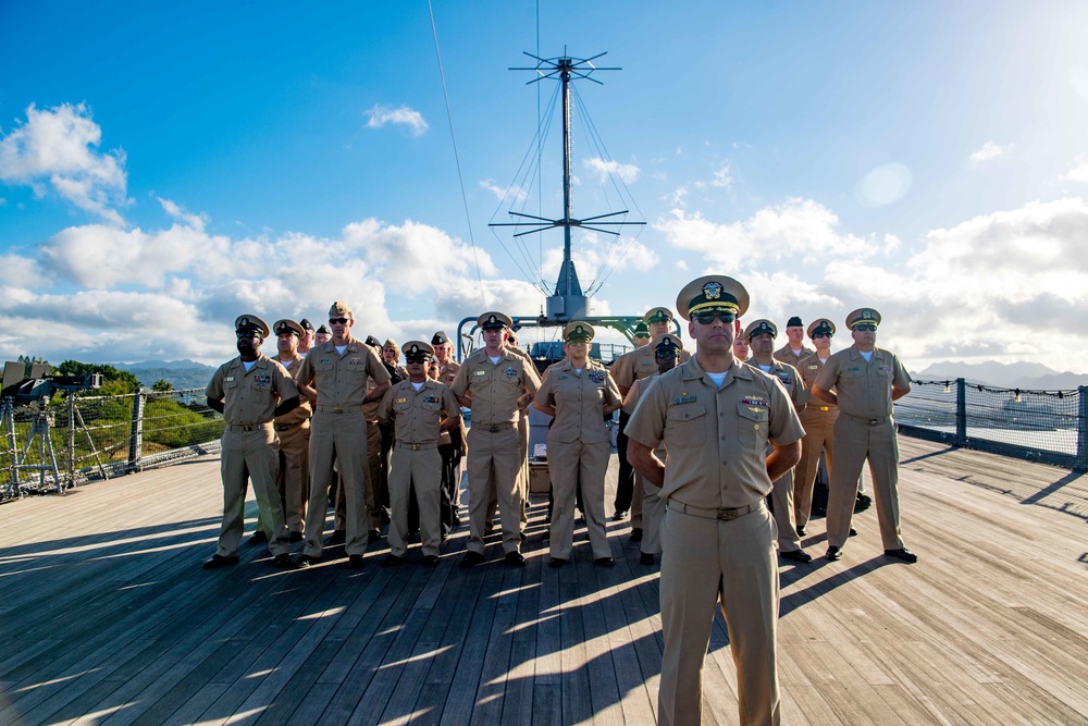 USS Zumwalt Sailors visit USS Missouri