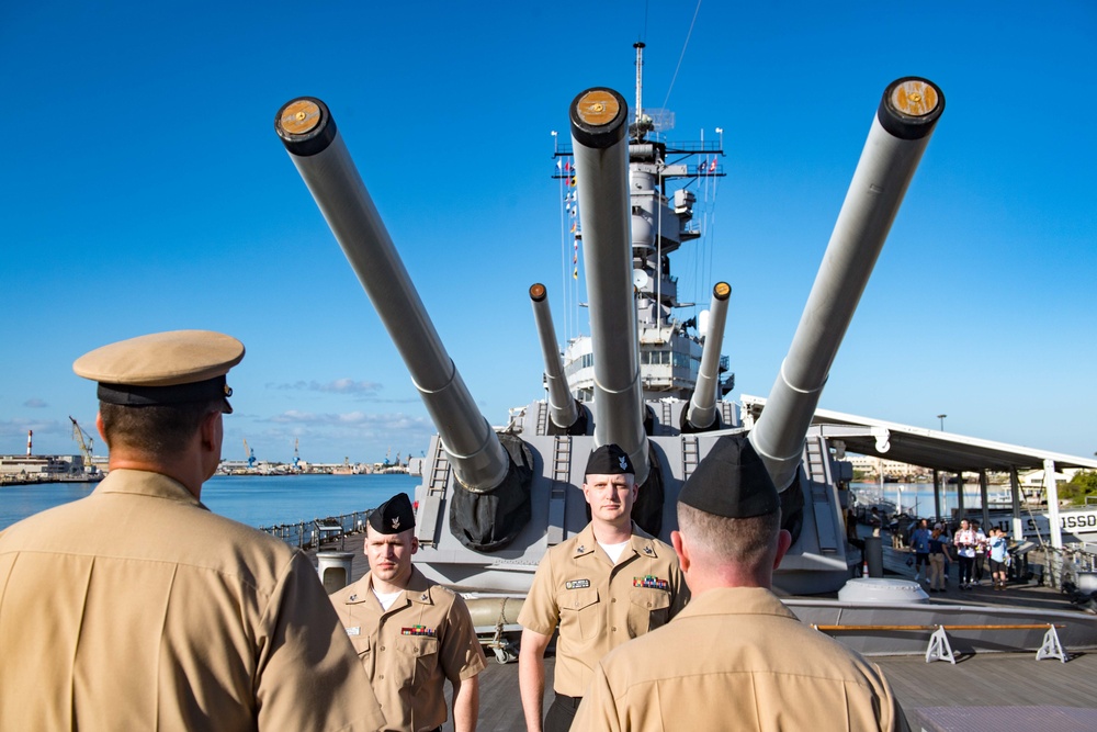 USS Zumwalt Sailors visit USS Missouri