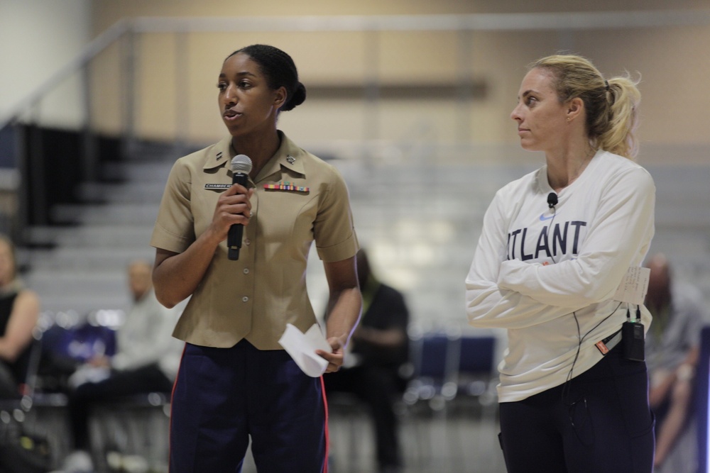 Marines interact with community at coaches convention