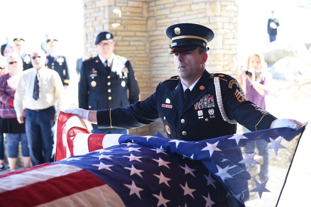 The Idaho Army Honor Guard renders funeral honors