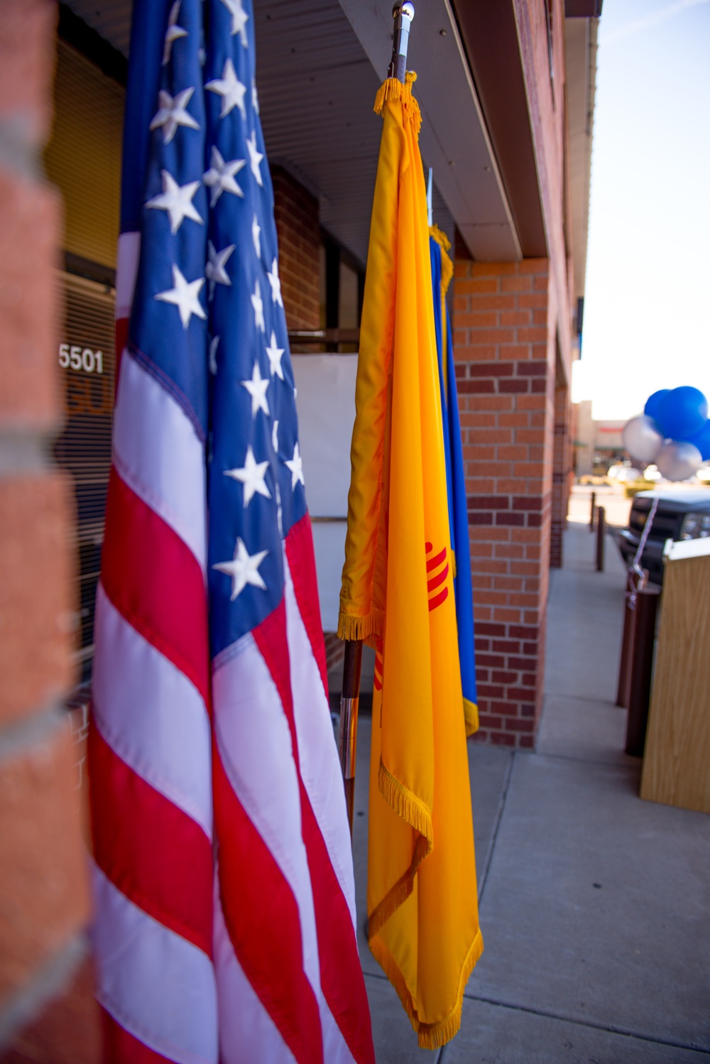 The Presentation of Flags at the New Mexico Air National Guard Recruiting Storefront Grand Reopening