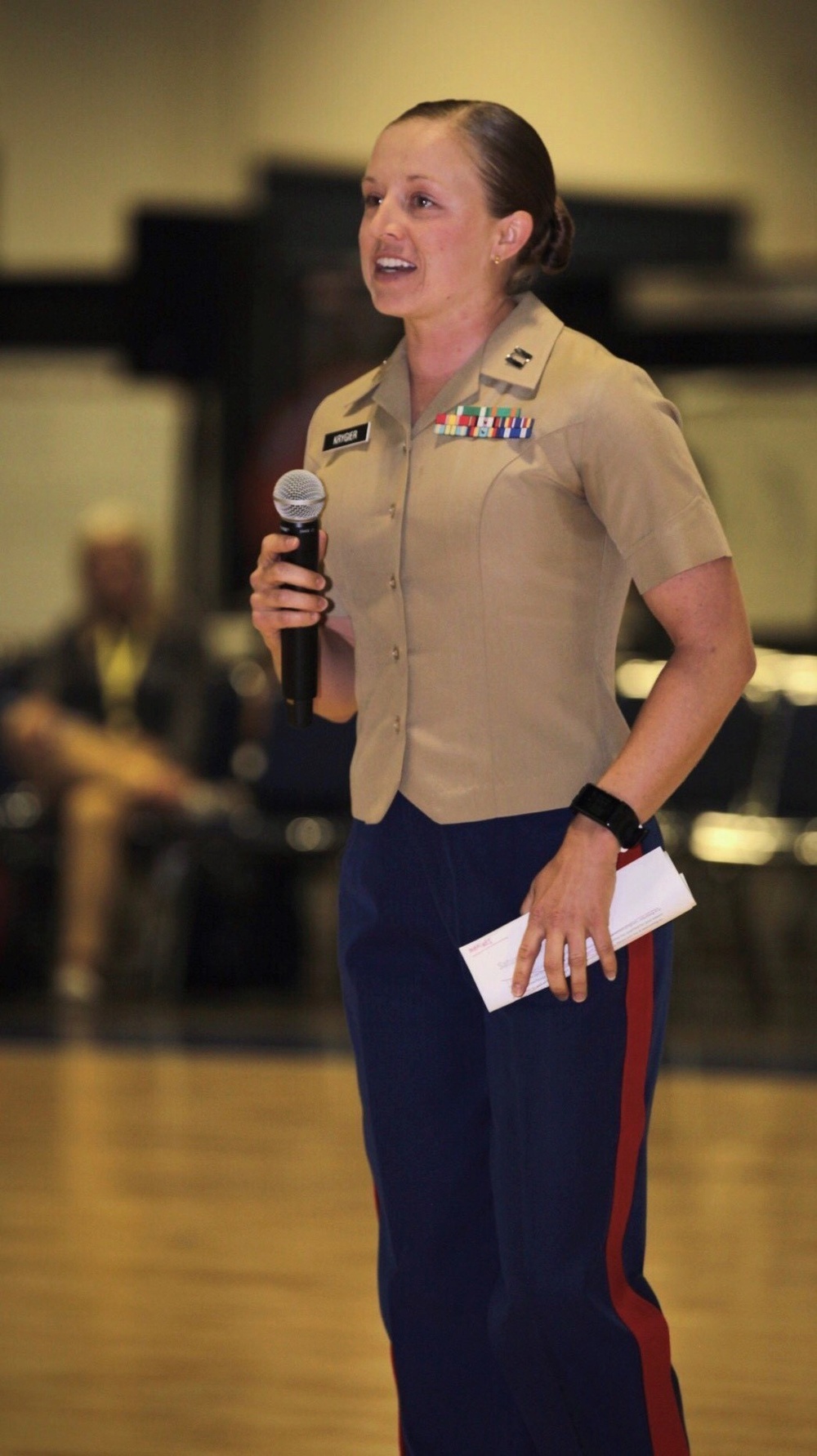 Marines share core values at women’s basketball convention