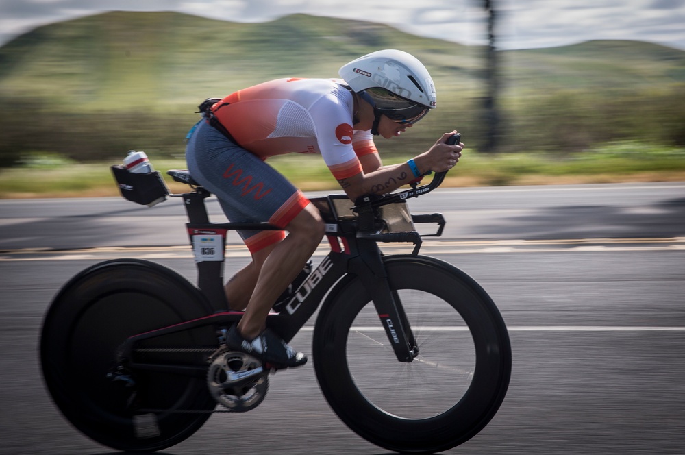 2019 Ironman 70.3 Oceanside bicyclists on Camp Pendleton