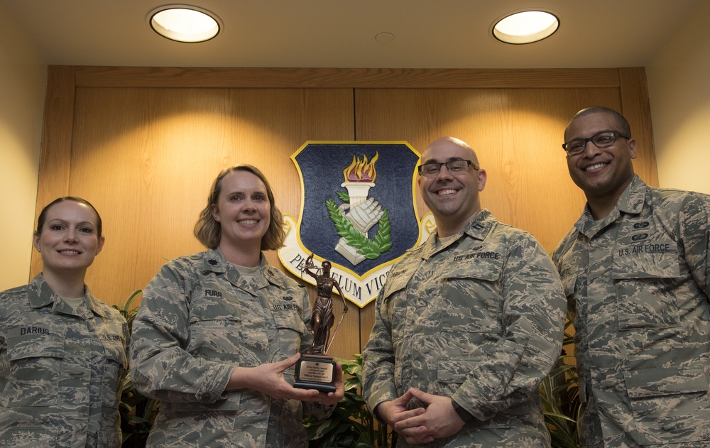 108th JAG receives AMC Air National Guard Outstanding Legal Office of the Year award