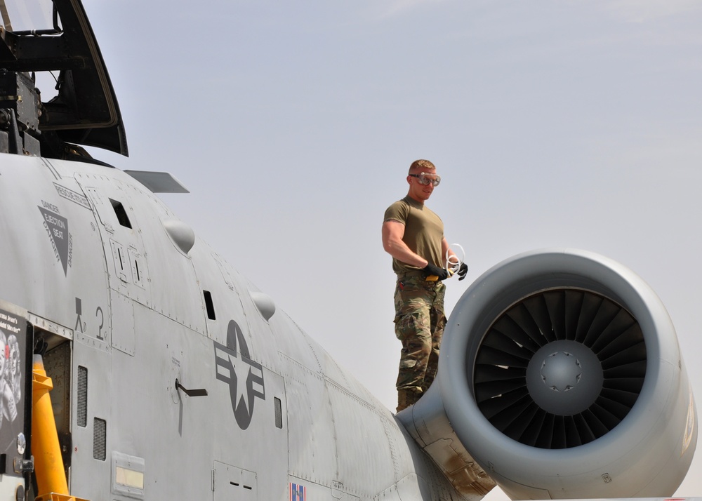 A-10 Maintenance at Kandahar Airfield, Afghanistan