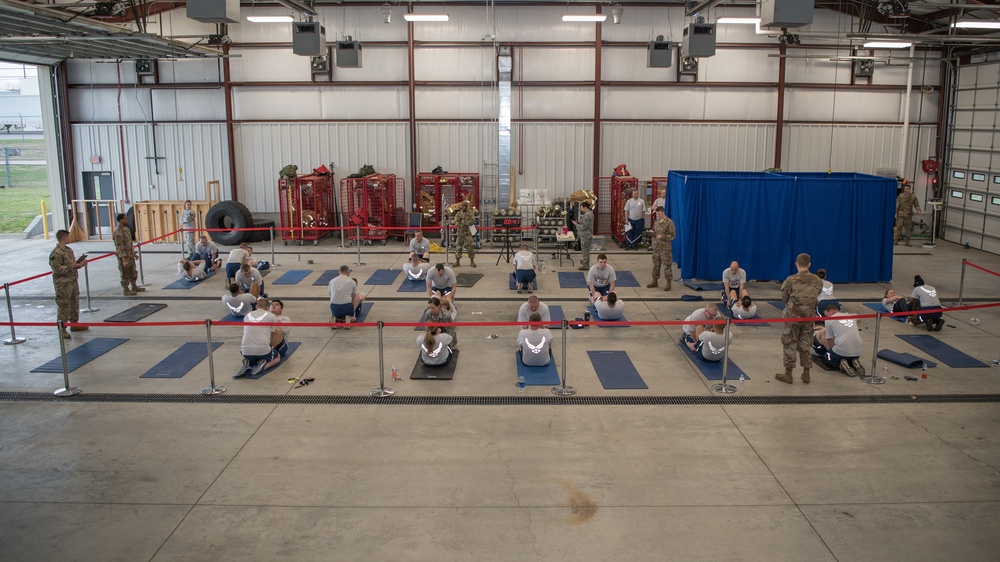 138th Fighter Wing Airmen perform annual physical fitness test