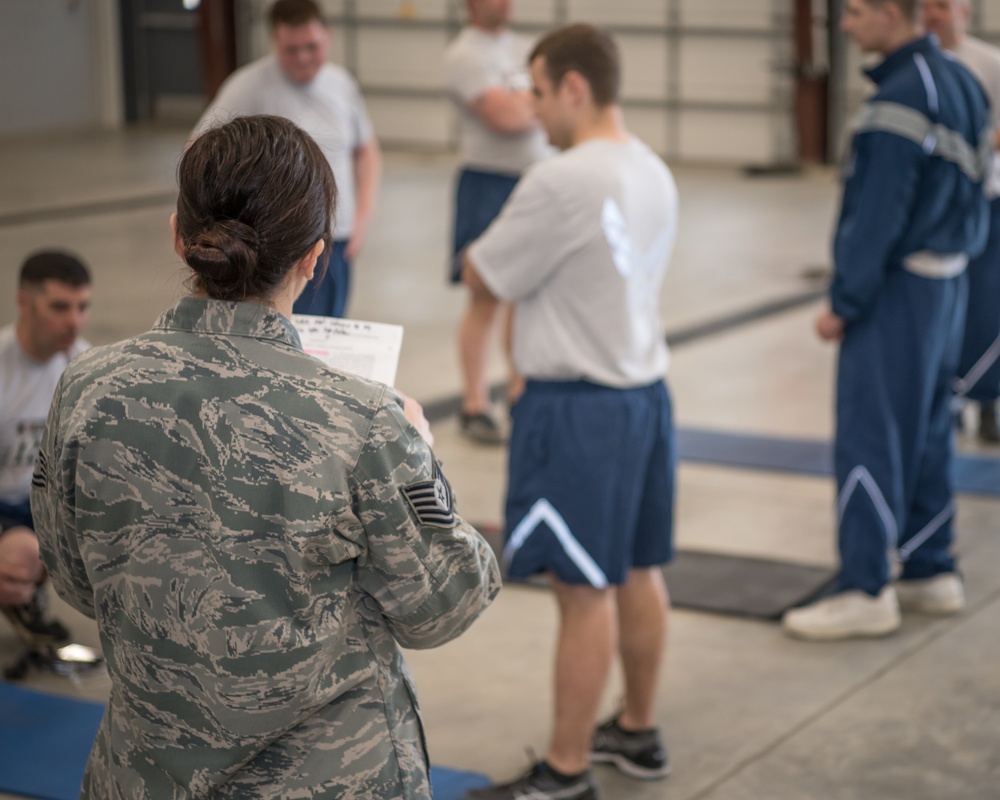 138th Fighter Wing Airmen perform annual physical fitness test