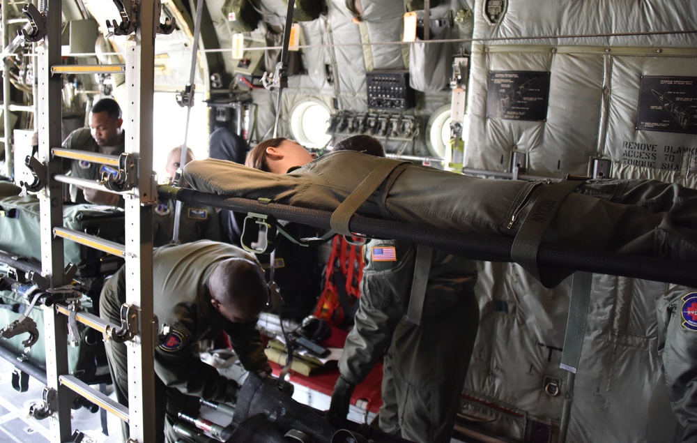 142nd  Aeromed Training in Flight