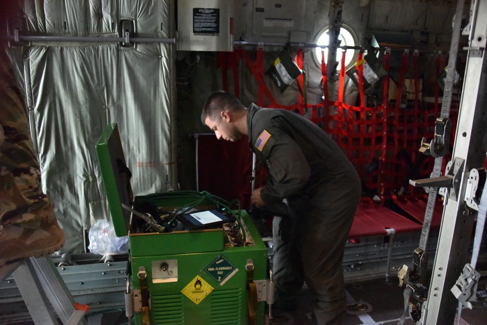 142nd  Aeromed Training in Flight