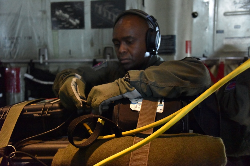 142nd  Aeromed Training in Flight