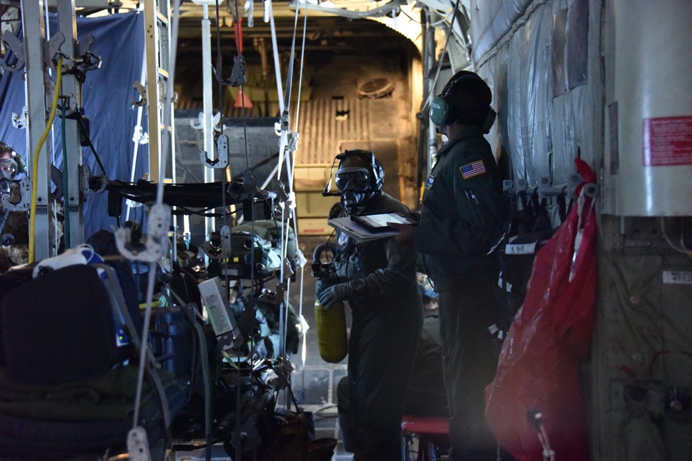 142nd  Aeromed Training in Flight