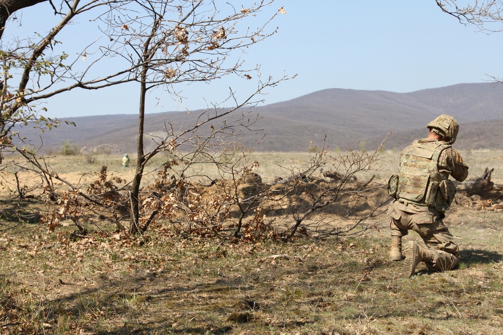 Alpha Company, 1-16th Infantry conducts team live-fire training